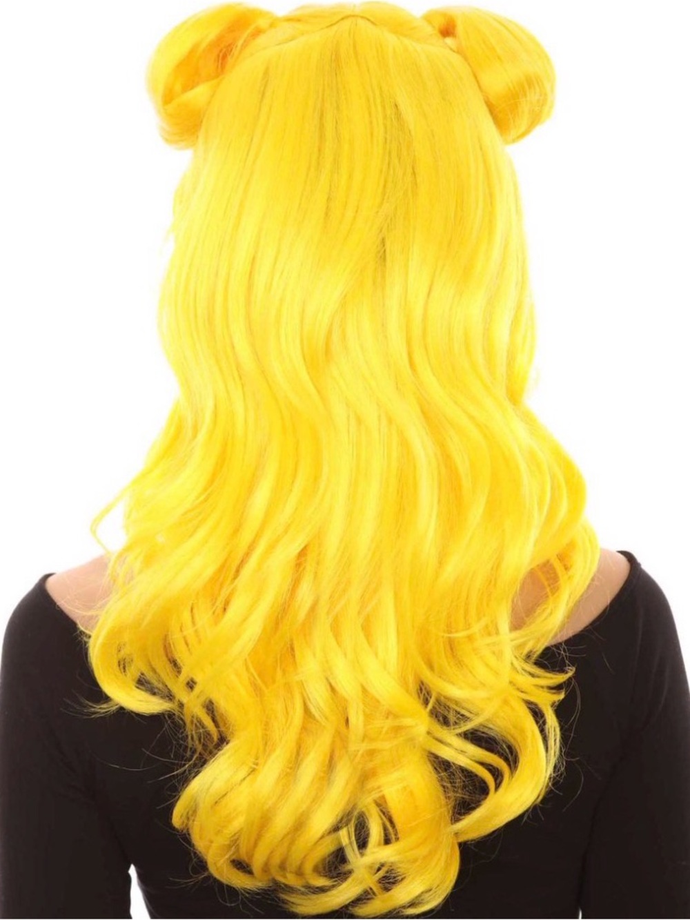 New Open Bag Yellow Wig for Women 26in Long Synthetic Yellow Wig
